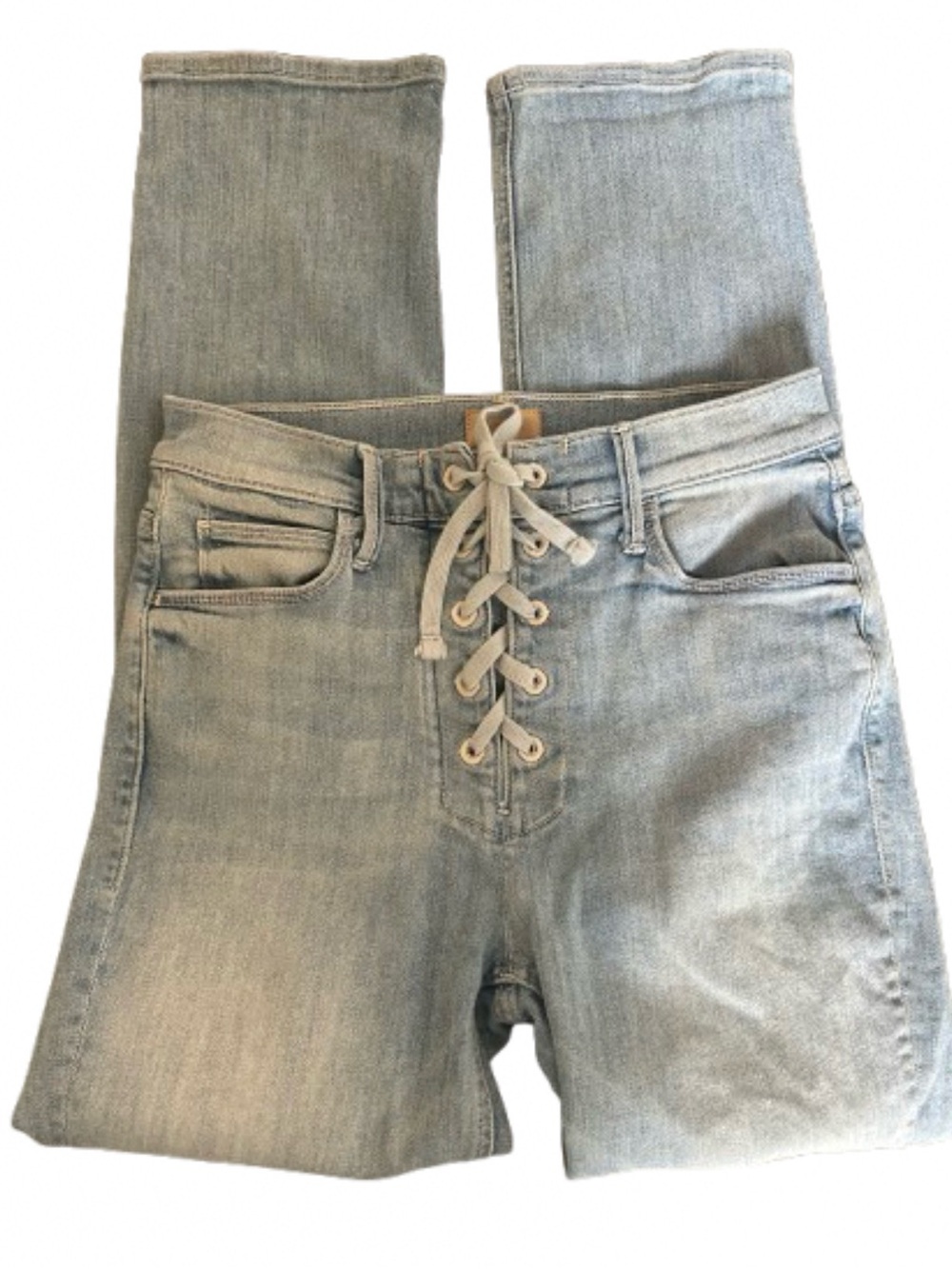 MOTHER The Lace Up Dazzler Ankle Jeans Size 26